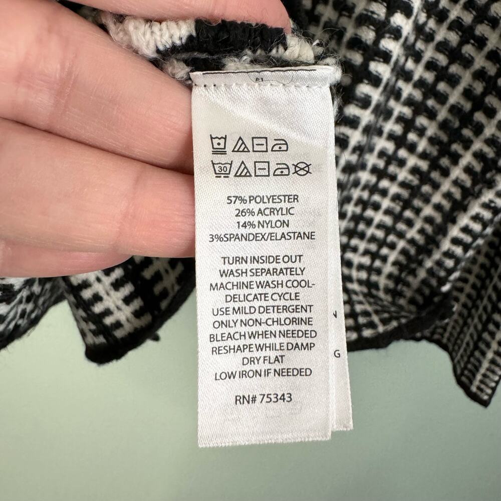 Rachel Zoe Blazer Womens M Black White Knitted Double Breasted Career Office NWT - Picture 10 of 10